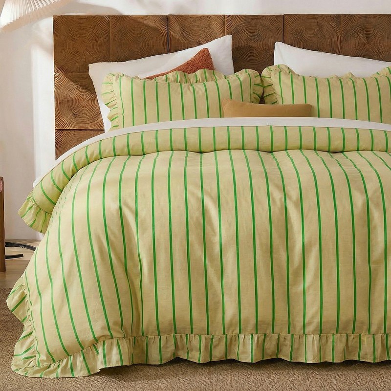 Cotton Twill Striped Comforter