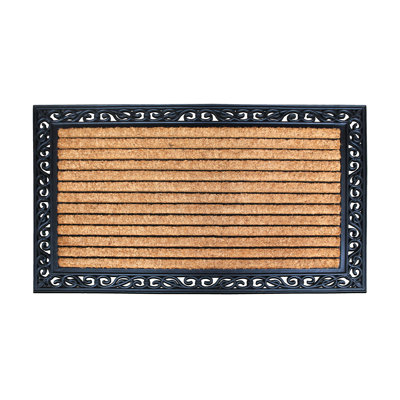 Tapis d'entrée noir et gris Lueck
