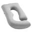 Coussin de maternité en forme de G - Support de maternité pour tout le corps - Housse en jersey de coton ultra doux pour les dormeurs latéraux, l'allaitement et la récupération post-partum