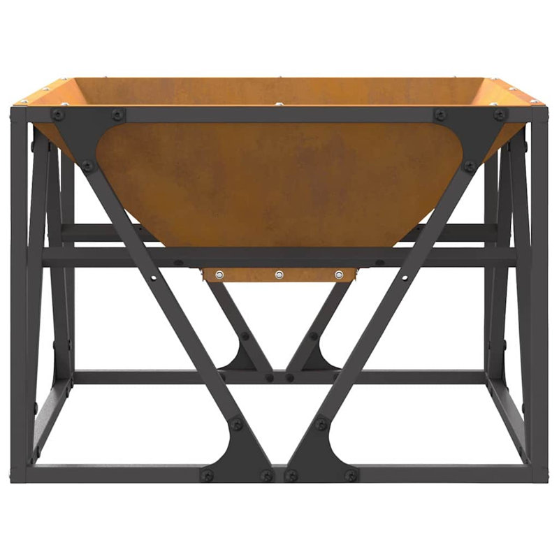 Outdoor Fire Pit, Brown, 35cm H x 50cm W x 50cm D