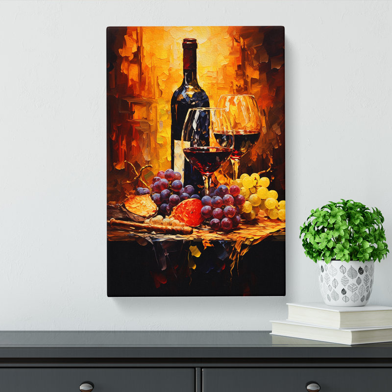 Wine Tachisme - Print, 76cm H x 50cm W x 3cm D