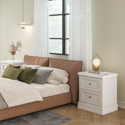 60cm W Manufactured Wood Bedside Table