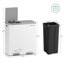 2 x 8 gallons en acier inoxydable multi-compartiments avec 15 sacs poubelles-48987205