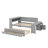 Daybed With Storage Shelves,Drawers,Trundle-1567303415
