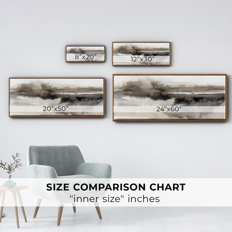 Serenity Lake- Framed Canvas, 24" H x 60" W
