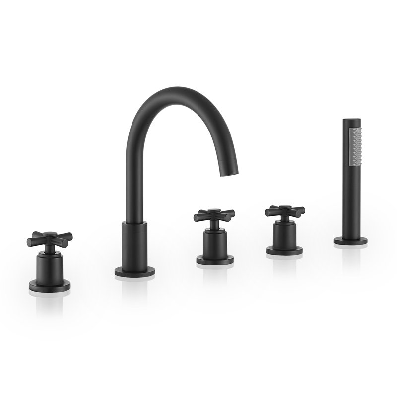 Sorlia Deck Tub Filler with Diverter, Matte Black