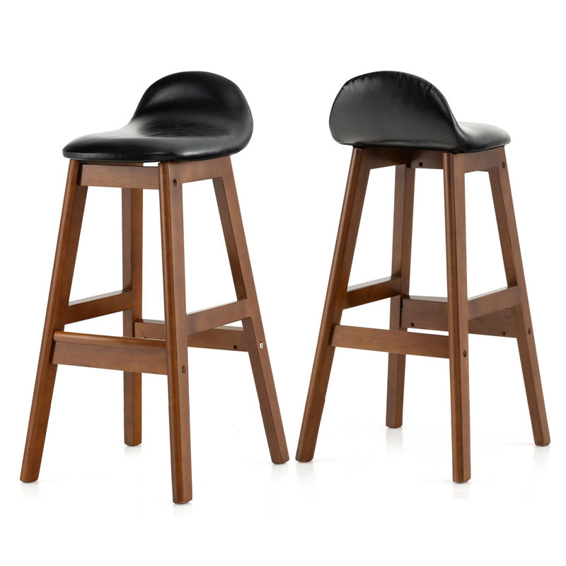 Counter Stool with Solid Wood Frame