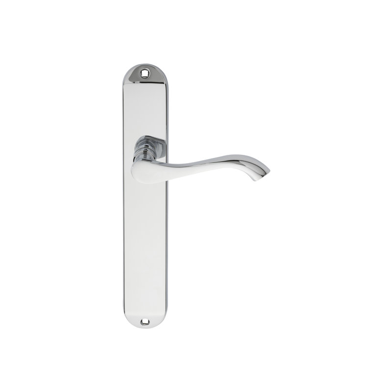 Andros Latch Door Handle, Polished Chrome