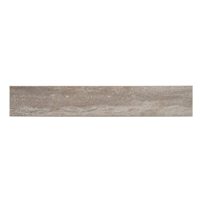 Linden Stone 3 in. x 18 in. Polished Porcelain Bullnose Tile Trim