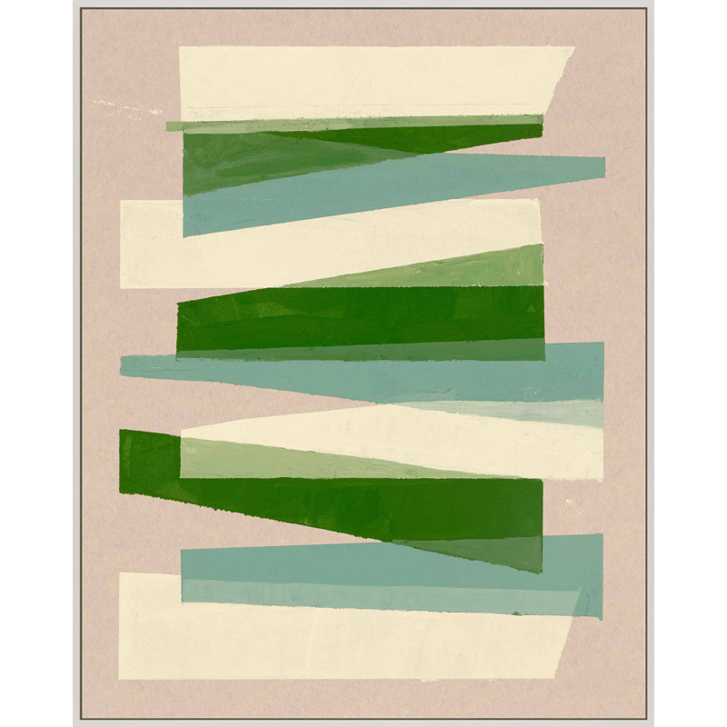 " Greens " by Andrea Stokes Acrylic Print, 25" H x 20" W x 1.25" D, White Framed Canvas