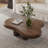 Babajide 48.4inch Cloud Shape Brown four leg Coffee Table, Solid Wood Coffee Table for Livingroom
