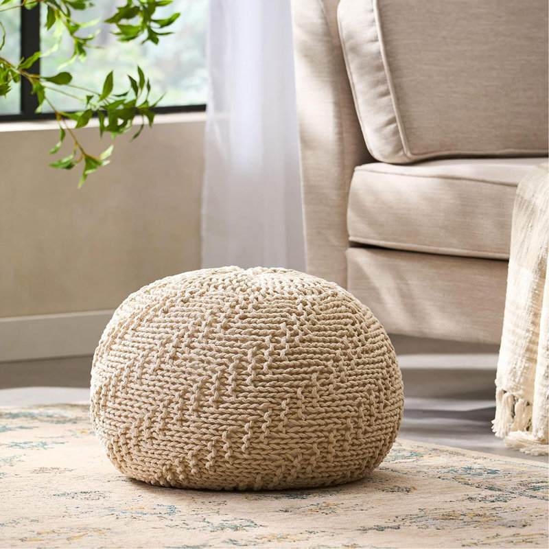 Repose-pieds Hazel, Ivory Cotton