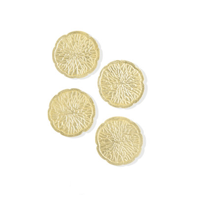 Solstice Etched Gold Coasters | Set of 4