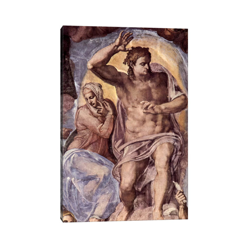 The Last Judgment (Detail: Mary And Christ), 1536-1541 by Michelangelo - Wrapped Canvas Gallery-Wrapped Canvas Giclée