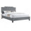 Superbe meuble pour chambre double capitonné moderne blanc cassé / beige en similicuir