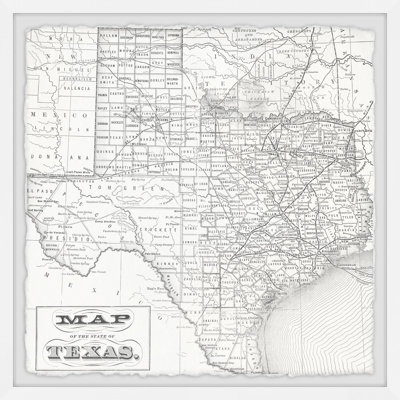 " Vintage Map of the State of Texas " Acrylic Print