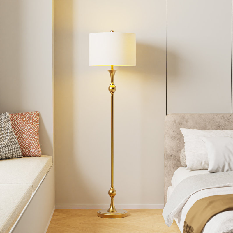 60" Dimmable Standard Floor Lamp, Gold