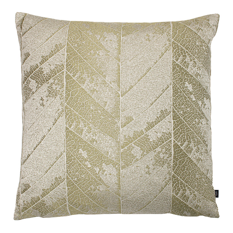 Caballero Chevron Square Cushion, Brass/Mocha