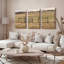 Ensemble de 3 tableaux sur toile représentant des paysages ruraux, parfaits pour décorer un salon, une chambre ou toute autre pièce de la maison.-129074743