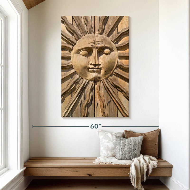 Oberle Wooden Sun, 48" H x 32" W