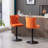 Modern Swivel Velvet Barstools With Adjustable Seat Height, Comfortable Tufted Backs For Home Pub And Kitchen Island, Set Of 2-2115844110