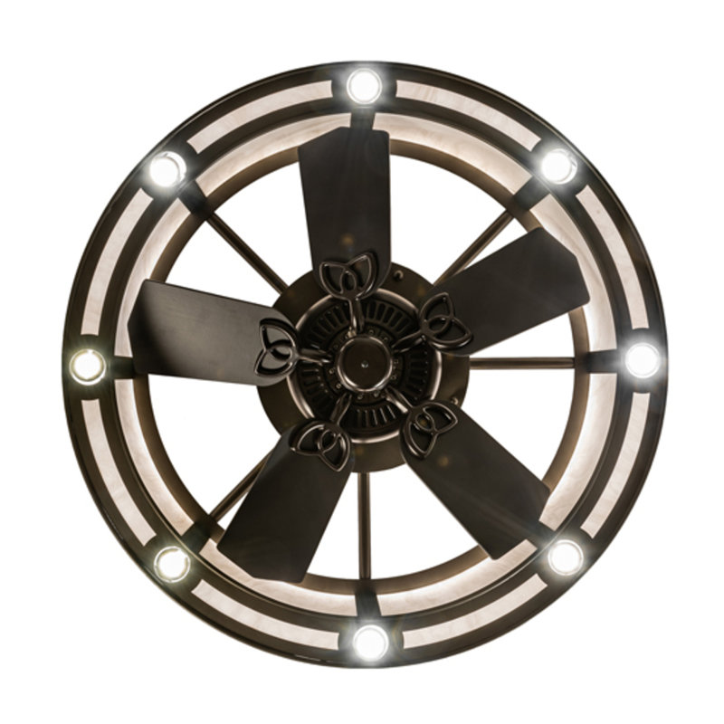 Smythe Craftsman LED Downrod Flush Mount Ceiling Fan