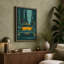 Yellow Cab in the City Retro - Wrapped Canvas-184199312-184199313