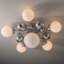 Sprig 6-Light Semi-Flush - Vintage Platinum - Opal Glass-2038330640-2038330651