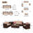 6 - Person Patio Conversation Set with Cushions-98260215