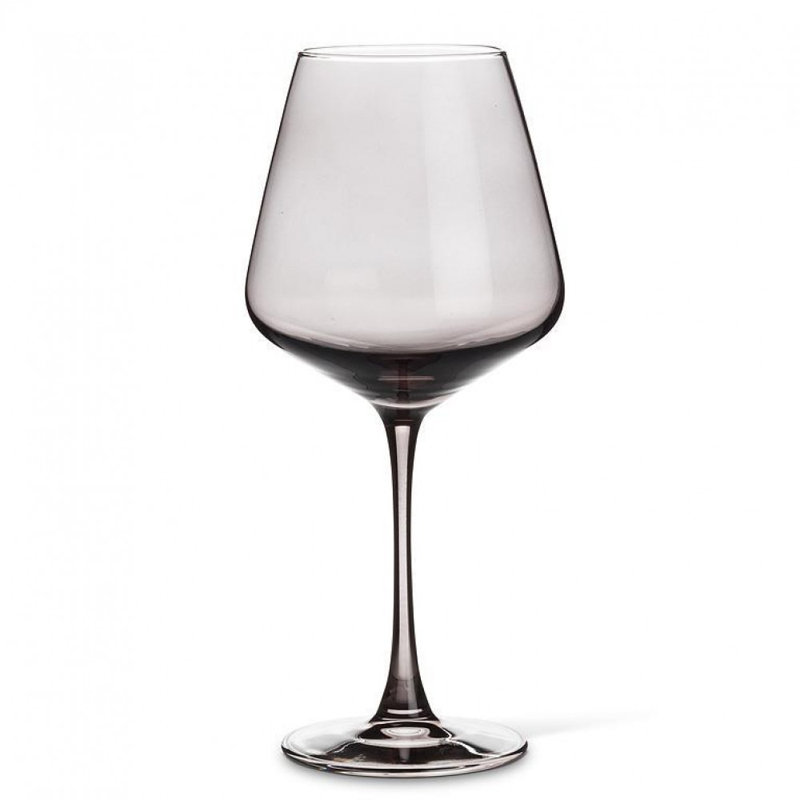 Verre à vin à pied rouge, Gris