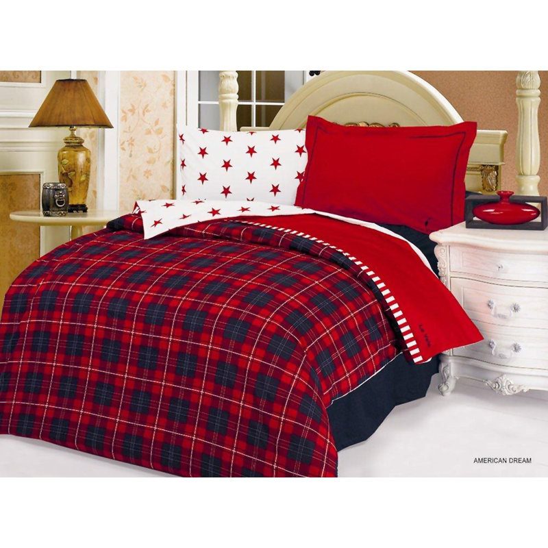 Modern & Contemporary Cotton Plaid Duvet Cover