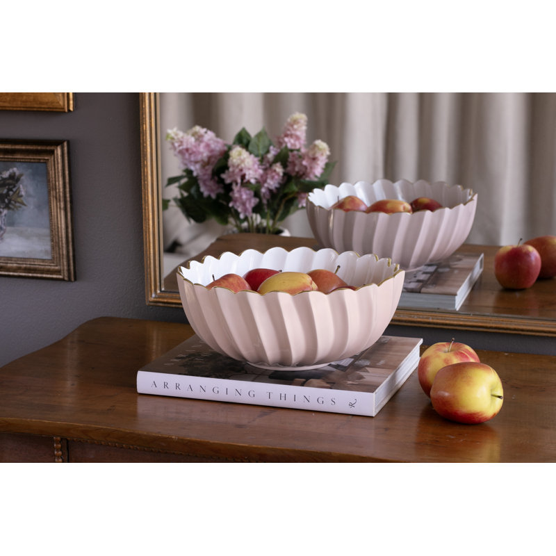 Encanto Serving Bowl, Cream/White, 10.25"