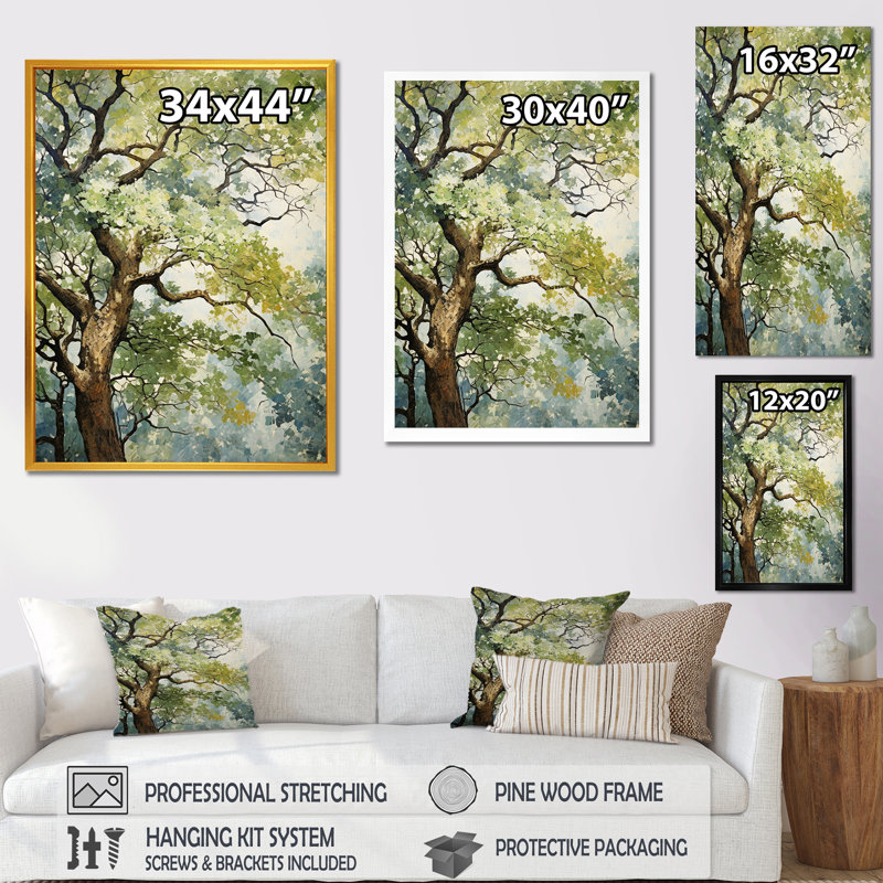 Essence d'Afrique - arbre, art mural africain, Cadre photo doré simple, H 20 po x l 12 po x P 1 po