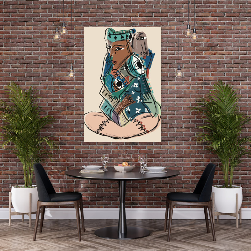 Art mural moderne abstrait, 60" H x 40" W