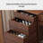 All Solid Wood Simple Clamshell Mirror Dressing Table
