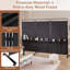 3-panel Room Divider With Storage Shelves 6ft Tall Folding Privacy Screen On Wheels-2100895762