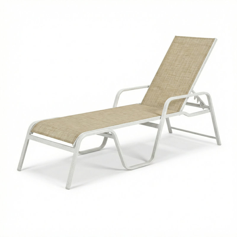 Chaise, Natural/River White