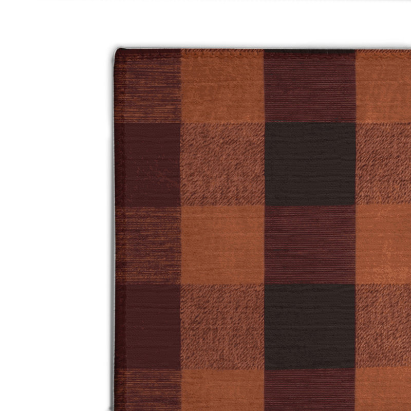 Tapis intérieur / extérieur noir à carreaux, Rectangulaire 8 pi x 10 pi