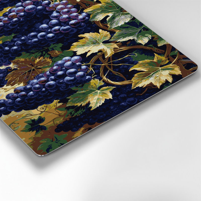Art mural gris en métal Fruit Grape Concord, H 11 po x l 14 po