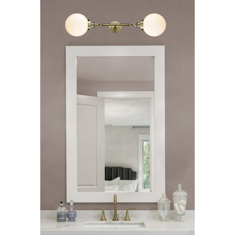 Éclairage de salle de bain à intensité variable 2 lumières Clementina, Ampoule incandescente rétro de 60 watts