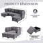Canapé modulaire modulaire: canapé modulaire convertible à 6 places avec méridienne, canapé modulaire surdimensionné en U avec repose-pieds avec rangement-1151046171