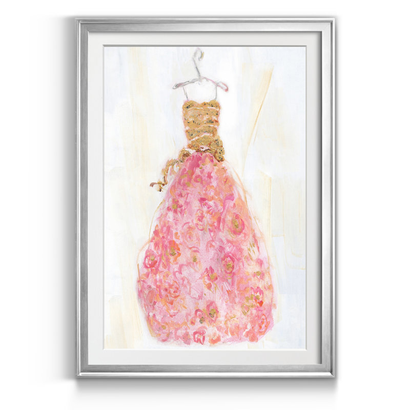 Ball Gown II - Reproduction d'art sur papier encadrée, Argent, H 30,5 po x l 42,5 po x P 1,5 po