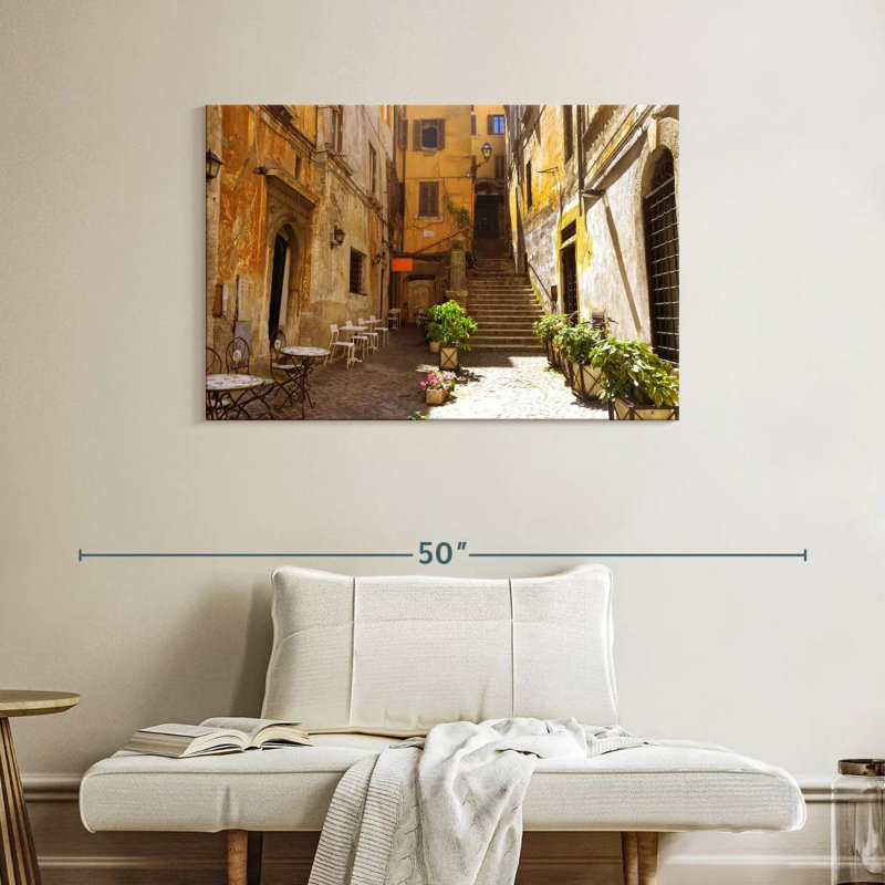 Senne, rue romaine pittoresque, H 26 po x l 39 po