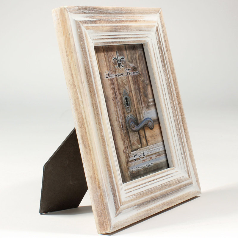 Chelchowska Wood Matte Picture Frame, White Wash, 4" x 6"