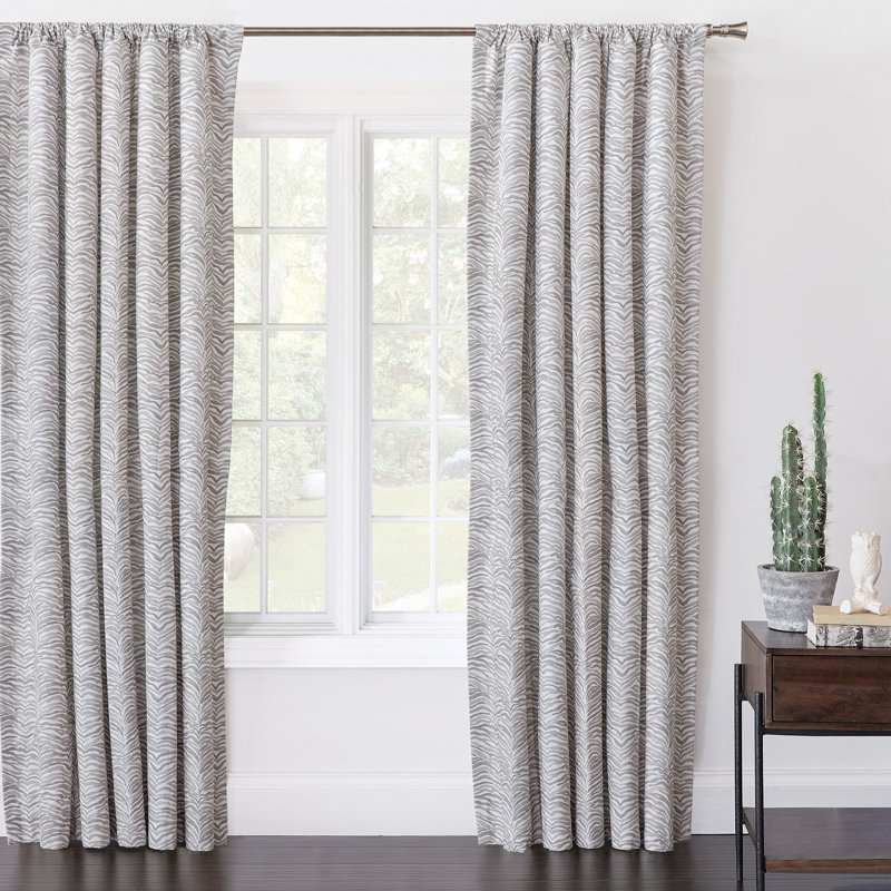Amara 100% Cotton Room Darkening Curtain Single Panel, 48" W x 120" L