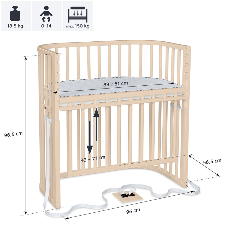 babybay Boxspring Comfort Plus co-sleeper, Beige