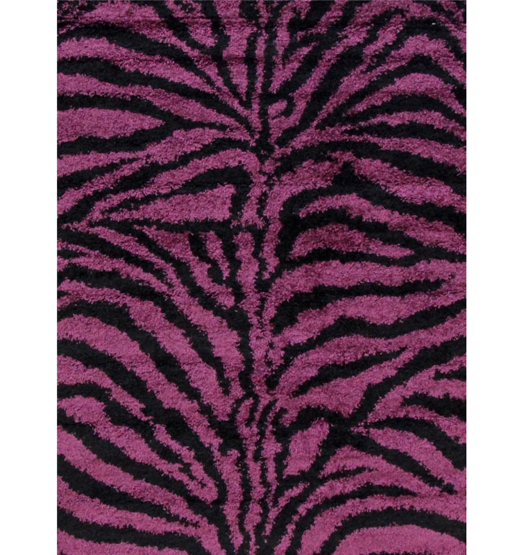Tobis moderne Shag zèbre violet tapis