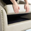 75.2Cm Wide Tufted Swivel Barrel Chair-1989487589