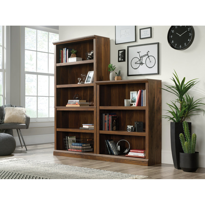 Alexsia Standard Bookcase, Grand Walnut, 35-1/4”W x 13-1/4”D x 69-3/4”H 