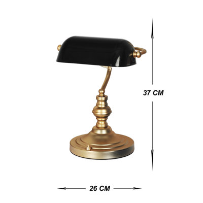 Lampe banquier en métal Tennyson